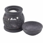 (image for) Small Soapstone Oil Burner 8cm - Om