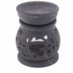 (image for) Small Soapstone Oil Burner 8cm - Om