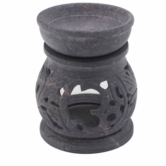 (image for) Small Soapstone Oil Burner 8cm - Om