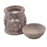 (image for) Small Soapstone Oil Burner 8cm - Three Moon Pentagon