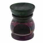 (image for) Soapstone Oil Burner 10cm - Flower of Life - Five Colours