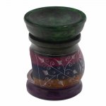 (image for) Soapstone Oil Burner 10cm - Flower of Life - Five Colours