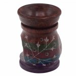 (image for) Soapstone Oil Burner 10cm - Hamsa - Five Colours