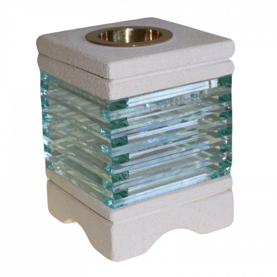 (image for) Stone Oil Burner - Square Glass Brick