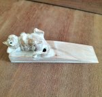 (image for) Hand carved Doorstop - Kitten