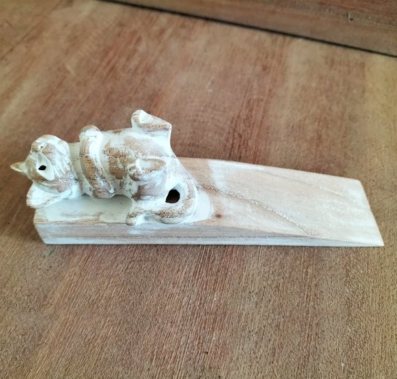 (image for) Hand carved Doorstop - Kitten