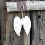 (image for) Hand Crafted Small Double Angel Wing & Heart - 15cm