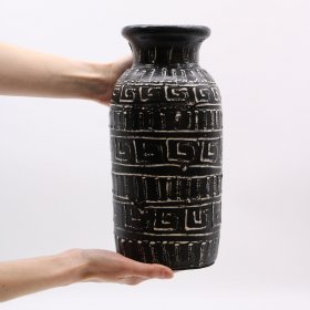 Greek Straight Vase - Chocolate Greek Straight Vase - Chocolate