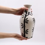 (image for) Bamboo Motif Shaped Vase - Natural