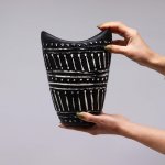 (image for) Swirls Shaped Vase - Chocolate