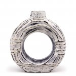 (image for) Round Donut Shaped Vase - Cream 23cm