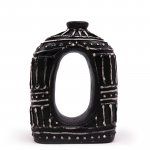 (image for) Oval Donut Shaped Vase - Chocolate 23cm
