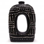 (image for) Oval Donut Shaped Vase - Chocolate 30cm