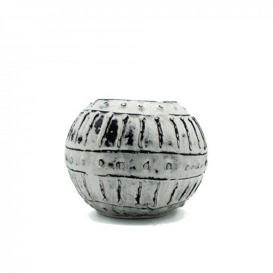 (image for) Greek Bubble Clay Plant Pot - Cream 10cm