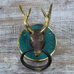 (image for) Brass Door Knocker - Stags Head