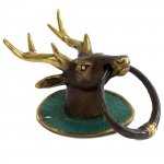 (image for) Brass Door Knocker - Stags Head