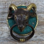 (image for) Brass Door Knocker - Rams Head