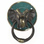 (image for) Brass Door Knocker - Elephants Head