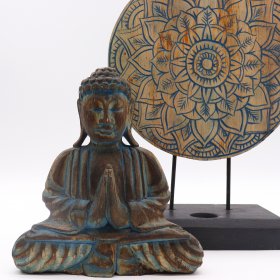 Buddha Feng Shui Set - Flower Mandala - Blue Buddha Feng Shui Set - Flower Mandala - Blue