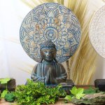 (image for) Buddha Feng Shui Set - Flower Mandala - Blue