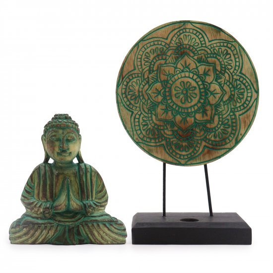 (image for) Buddha Feng Shui Set - Buddha Knot - Green