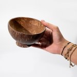(image for) Medium Natural Coconut Bowl on Stand