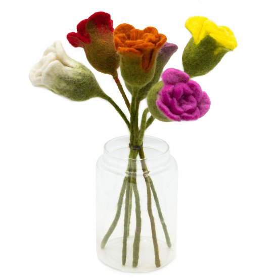 (image for) Felt Flowers - Roses (assorted colours)