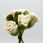 (image for) Felt Flowers - White Roses