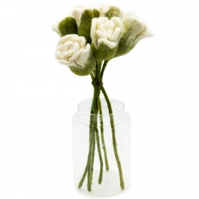 Felt Flowers - White Roses Felt Flowers - White Roses