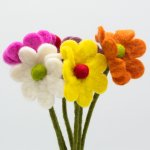 (image for) Felt Flowers - Daisy (assorted colours)