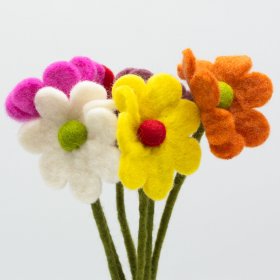 Felt Flowers - Daisy (assorted colours) Felt Flowers - Daisy (assorted colours)