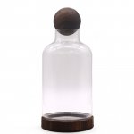(image for) Large Ball Top Terrarium on Dark Tung Wood