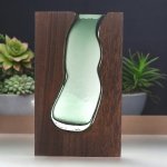 (image for) Glass Vase/Terrarium inside Dark Tung Wood