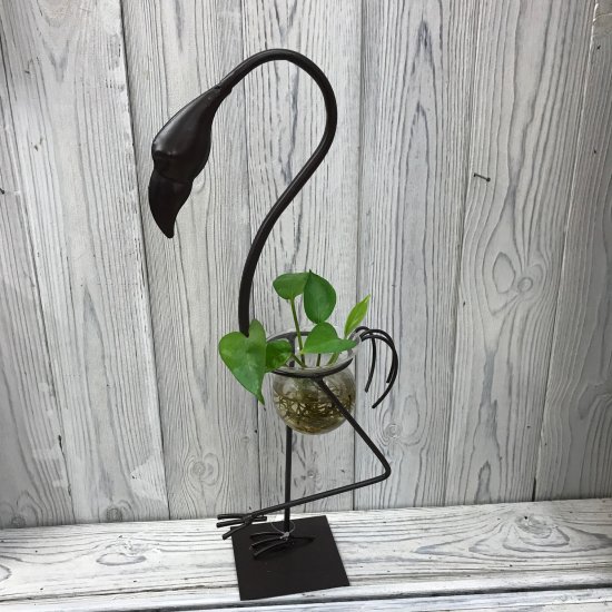 (image for) Hydroponic Home Décor - Tall Flamingo One Pot Stand