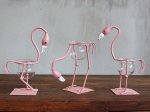 (image for) Hydroponic Home Décor - Pink Metal Flamingo Des 3