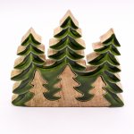 (image for) Lost in the Forrest - Three Trees 3D Wooden Decoration - 20x23cm