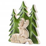 (image for) Lost in the Forrest - Stag in the Forrest 3D Wooden Decoration - 23x20cm