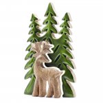(image for) Lost in the Forrest - Stag in the Forrest 3D Wooden Decoration - 25x15cm