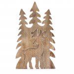 (image for) Lost in the Forrest - Stag in the Forrest 3D Wooden Decoration - 25x15cm
