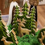 (image for) Lost in the Forrest - Stag in the Forrest 3D Wooden Decoration - 25x15cm