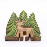 (image for) Lost in the Forrest - Stag in the Forrest 3D Wooden Decoration - 25x15cm