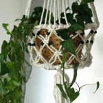 (image for) Macrame Pot Holder - Lrg Single Beaded