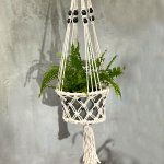 (image for) Macrame Pot Holder - Lrg Single Beaded