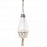 (image for) Macrame Pot Holder - Lrg Single Beaded