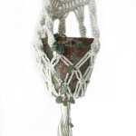 (image for) Macrame Pot Holder - Long With Ratten Hoop