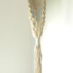 (image for) Macrame Pot Holder - Long With Ratten Hoop