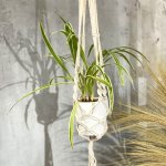 (image for) Macrame Pot Holder - Large Pot Holder - Extra Long
