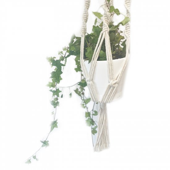 (image for) Macrame Pot Holder - Large Pot Holder - Extra Long