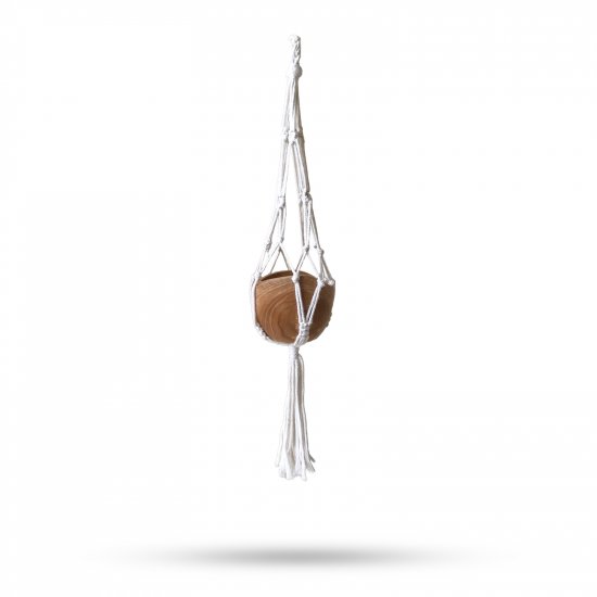 (image for) Macrame Pot Holder Classic - Natural Lrg pot