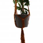 (image for) Macrame Pot Holder Classic - Chocolate Med Pot